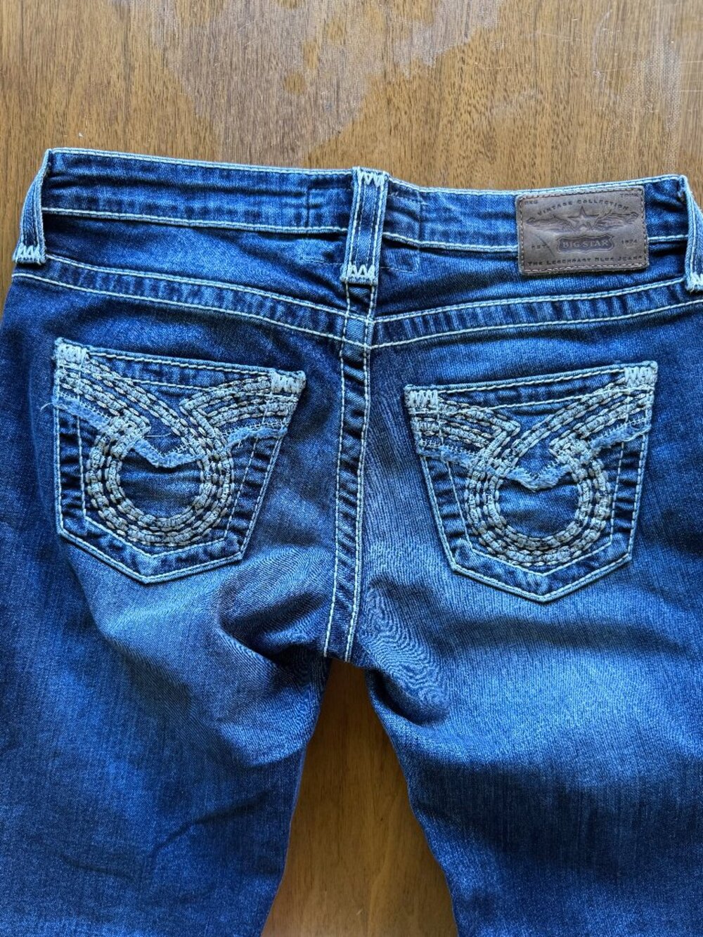 Big Star Jenae Low Rise Skinny Jeans Y2K Contrast Stitch Size 28
